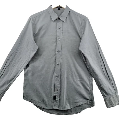 Camisa informal Joe's USA ajustada para hombre talla M gris liso recortada de cuero Foto 1 de 4