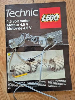 Lego Technic Notice Et cable Moteur 4.5 V - Photo 1/4