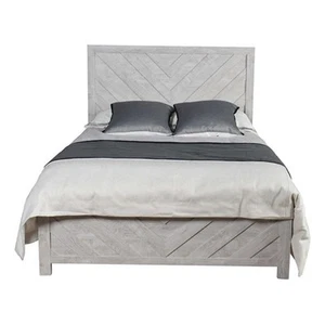 Pemberly Row Queen 4PC Modern Bedroom Set Made with Wood in Gray - Picture 1 of 16