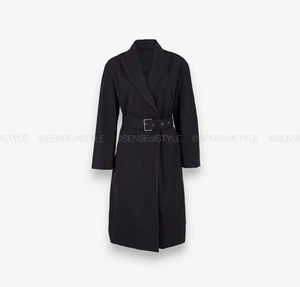 BRUNELLO CUCINELLI Reversible Taffeta Trench Coat Jacket Black Brown size 44 M - Picture 1 of 8