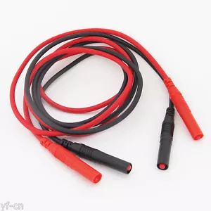 Cables de prueba de sonda de voltaje de silicona enchufe banana de 4 mm chaqueta doble de 1 M/3,3 pies 10 un. - Imagen 1 de 4