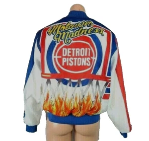 Chaqueta De Colección Rara NBA Detroit Pistons Chalk Line Fanimation Grande Motown Madness - Imagen 1 de 11