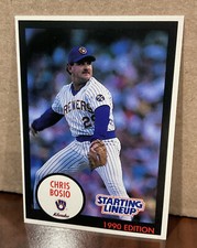 CHRIS BOSIO 1990 KENNER STARTING LINEUP CARD - MILWAUKEE BREWERS