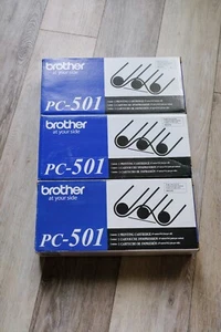 3x Brother Ink Cartridge PC-501 for Fax Machine - Photo 1/2