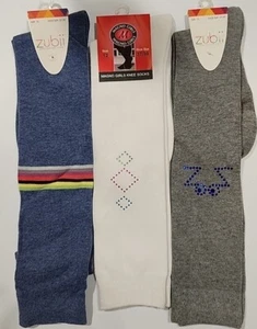 3 Pairs Zubii And Mango Kid Fashion Socks Size (12) Multicolor Shoe Size 37-39 - Picture 1 of 5