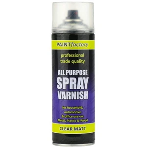 1 x Clear Matt Varnish Spray Exterior Interior Aerosol Can 250ml All Purpose - Picture 1 of 2