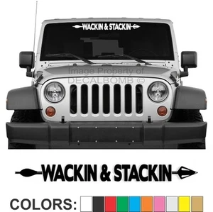 Wackin & Stackin Vinyl Windshield Decal Sticker Hunt Bow Arrow Doe Turbo Diesel - Bild 1 von 2