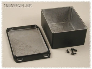 HAMMOND 1590WCFLBK ENCLOSURE ASSY PROTOTYPE BOX PROJECT BOX ALUMINIUM UK SELLER - Picture 1 of 8