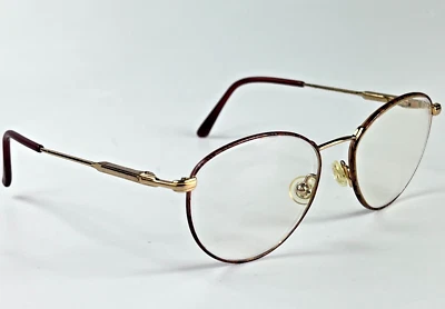 Safilo Elasta Gold & Tort Metal Full Rim Round 50-17-125 Eyeglasses FRAMES ONLY - Image 1 of 4