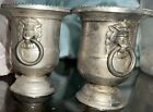 Antique Silver Plated Cup/Goblet with Lion head, Made In HongKong 3’’Set Of2
