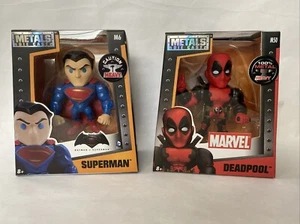 METALS DIE CAST DEADPOOL & SUPERMAN 4" inch Figures Jada Toy M6 & M50 - Picture 1 of 9