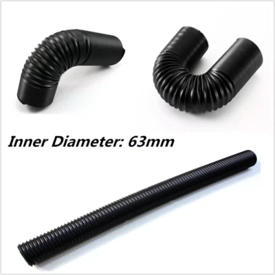 1 Juego Kits de Tubos de Tubo de 2.5" Manguera Flexible de Entrada de Aire Frío para Coche Lavable Extensible Foto 1 de 4
