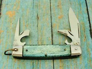 VINTAGE VIETNAM WAR JAPANESE GI SCOUT MULTI BLADE CAMP POCKET KNIFE TOOL KNIVES - Picture 1 of 13