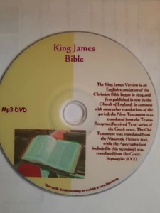 KING JAMES BIBLE OLD and NEW Testaments Unabridged MP3 AudioBook On DVD - Picture 1 of 4