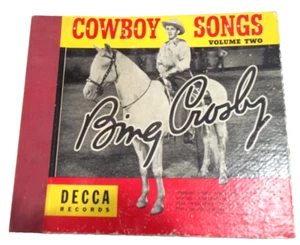 BING CROSBY Cowboy Songs, Vol 2 - 3 Vinyl Record Album Set 1948 Cover Only - Picture 1 of 8