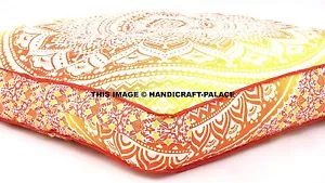 Ombre Mandala Indoor Outdoor Decor Indian Square Dog Bed Flexible Soft Pets Bed - Picture 1 of 3