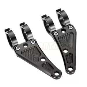 Tubos de horquilla CNC soporte de montaje de faros horquilla soporte para lámpara de oreja 49/50/52/54/55 mm - Imagen 1 de 28