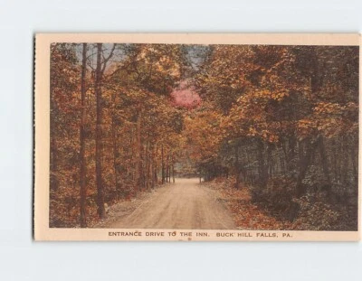 Postcard Entrance Drive To The Inn Buck Hill Falls Pennsylvania USA - Image 1 of 2