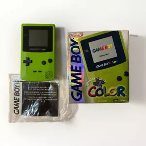 Consola Nintendo Game Boy Color CIB - Verde Kiwi PROBADA con Insertos - Imagen 1 de 23