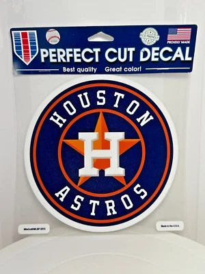 Adesivo Houston Astros 7-1/2" redondo corte perfeito para carro casa ecológico - Imagem 1 de 2