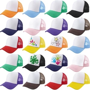 20 Pack Adult Summer Baseball Caps Bulk Sublimation Trucker Hats DIY Blank Tr... - Picture 1 of 7
