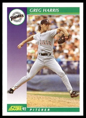 1992 Score Greg Harris San Diego Padres #378 - Image 1 of 2