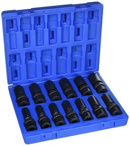 (1313UMD) 1/2" Drive 13-Piece Deep Length Metric Universal Socket Set - Picture 1 of 1