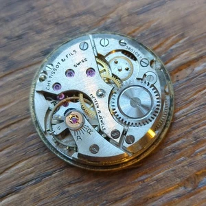 Tissot 27b Watch Movement for Parts, Good Balance, Missing Wheel (K59) - Picture 1 of 4