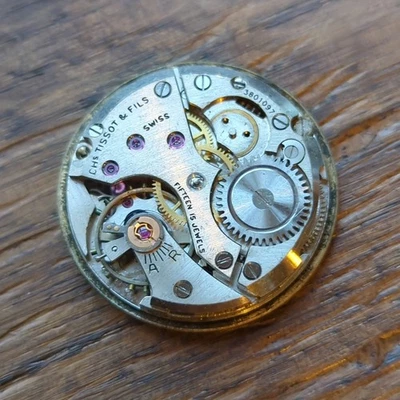 Tissot 27b Watch Movement for Parts, Good Balance, Missing Wheel (K59) - Image 1 of 4