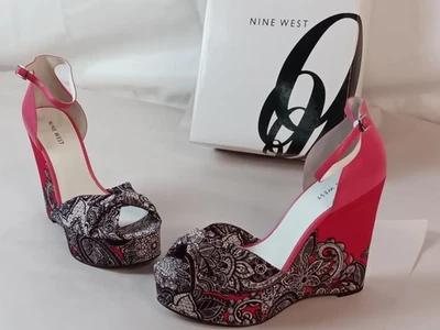 Sandalias de cuña Nine West para mujer con plataforma y punta abierta talla 10 Foto 1 de 4