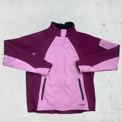 Chaqueta para mujer L.L.Bean púrpura suave polar a prueba de viento ventilada cremallera talla L Foto 1 de 4