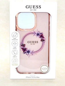Guess iPhone 15 Pro Max MagSafe Case Cover Paul Garciano Collection Pink - Picture 1 of 2