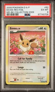 Eevee PSA 6 Diamond & Pearl #62/100 Reverse Holo Burger King Platinum Stamp - Picture 1 of 2