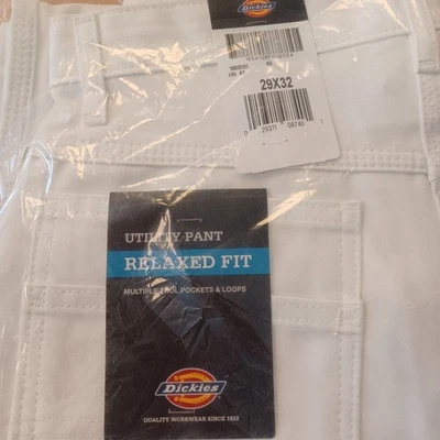 Dickies Sherwin Williams White Relaxed Fit Painters Utility Pants Mens 29x32 - Image 1 of 3