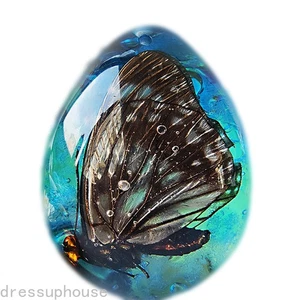 1Pc Exquisitely Amber Pendant Insect Specimen Necklace Hanging Accessories - Picture 1 of 9