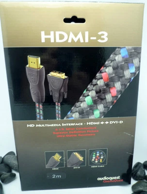 Audioquest HDMI-3 HDMI to DVI-D crossover cable 2 meter NIB! - Image 1 of 4