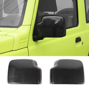 2x Cubierta de espejo retrovisor lateral exterior fibra de carbono ABS para Suzuki Jimny 2019-22 - Imagen 1 de 12