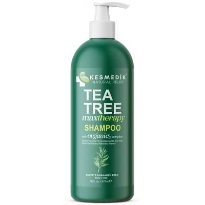 Kesmedik Tea Tree Shampoo - Hydrating, Sulfate-Free, Soothes Itchy & Dry Scalp - Image 1 of 4