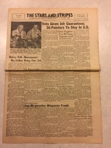 Stars and Stripes Newspaper Sep 25 1945 Bets Given Job Guarantees Lt Epes Guilty - Picture 1 of 6