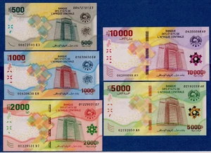 Central African States Full Set (2020/2023) P700 - P704 UNC Hybrid Notes - Picture 1 of 4