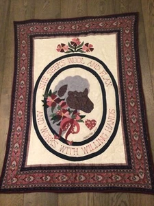 Christian Primitive Wall Hanging Sheep Lamb Quilt Proverbs 31:13 100% Hand Made - Picture 1 of 8