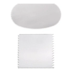 2pcs Stainless Steel Clay Scraper Pottery Metal Serrated Clay Cutter Sculpture - Picture 1 of 6