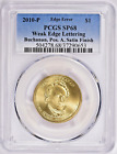 Top Pop Error Only 1 Low Mint $1 2010P Buchanan Pos.A Satin Miss Egde Pcgs Sp68