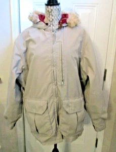 Woolrich Artic Parker Coat Vintage 70s Hooded Coyote Fur Trim Wool Lined M/L - Picture 1 of 8