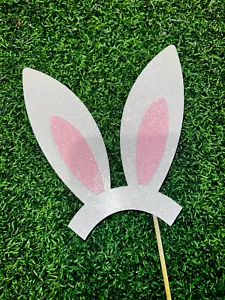 Easter Bunny Cupcake Toppers-Easter-Ears and Tail-Pack of 6 - Picture 1 of 7