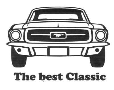 Autoaufkleber, Classic Sportwagen, Mustang, 1x, 15x11cm, Sticker Auto Tuning, - Bild 1 von 3