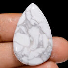100% Natural Howlite Pear Shape Cabochon Loose Gemstone 28 Ct. 31X20X5 mm A-2180