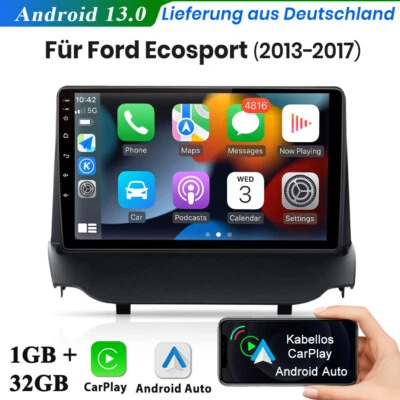 9" Für Ford Ecosport 2013-2017 Autoradio Android 14 GPS Navi BT WIFI DAB+ 32GB - Bild 1 von 4