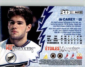 1996-97 Mcdonald's Pinnacle Jim Carey #MCD 32