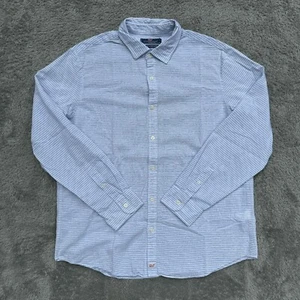 Vineyard Vines Mens Slim Fit Cooper Striped Shirt Cotton/Linen Blend Size Large - Picture 1 of 6